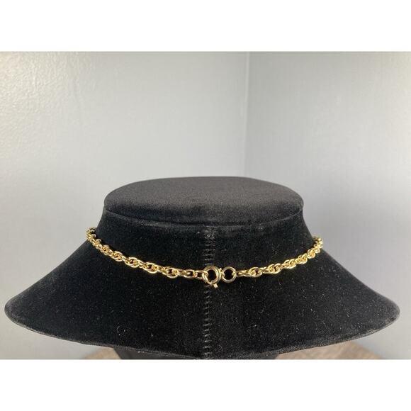 Vtg Sagittarius Zodiac Sign Gold Tone Chunky Pendant Necklace Signed Leonardo - Picture 3 of 9